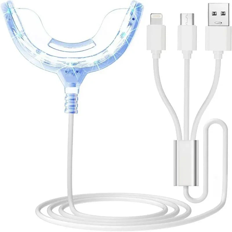 Zahnaufhellungs-Beschleunigerlampe, Mundpflegetablett, tragbares Aufhellungsverbesserungslampengel, Kaltlicht, Zahnvergilbungsentfernung